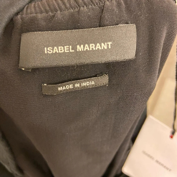 NWT Isabel Marant Tursanne Asymmetric Velvet Midi Skirt Black Size US 6 - Picture 9 of 9